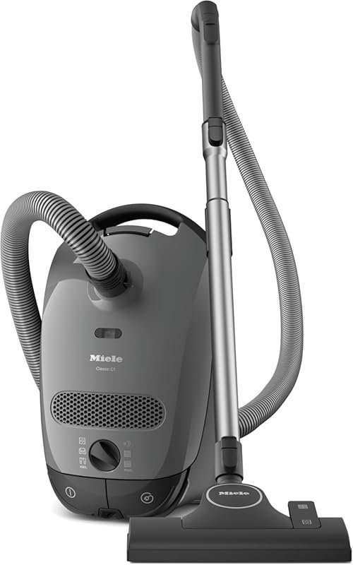 Miele Classic C1 Pure Suction bagged canister vacuum offers portable h