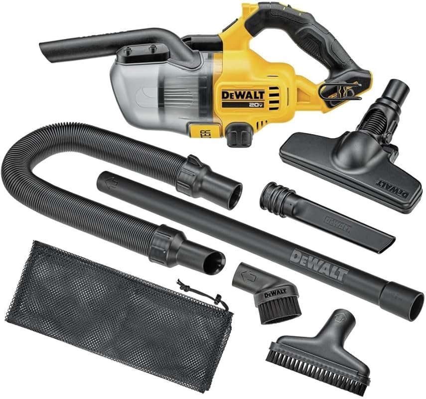 DEWALT 20V Cordless Handheld Vacuum with HEPA Filter, 6 Attachments, L