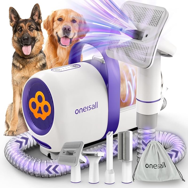 oneisall LM5 Dog Grooming Vacuum with 15000Pa Suction, 3 Modes, 1.5L D