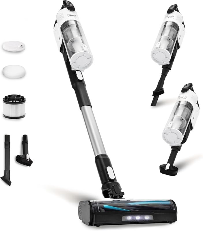 LEVOIT LVAC-200 Tangle-Resistant Cordless Stick Vacuum with 50-Min Run