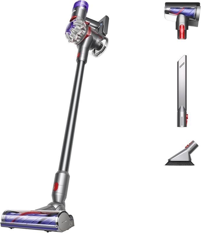 Dyson V8 Plus Cordless Vacuum: 115AW, 2 Modes, 40 Min Runtime, Cleans