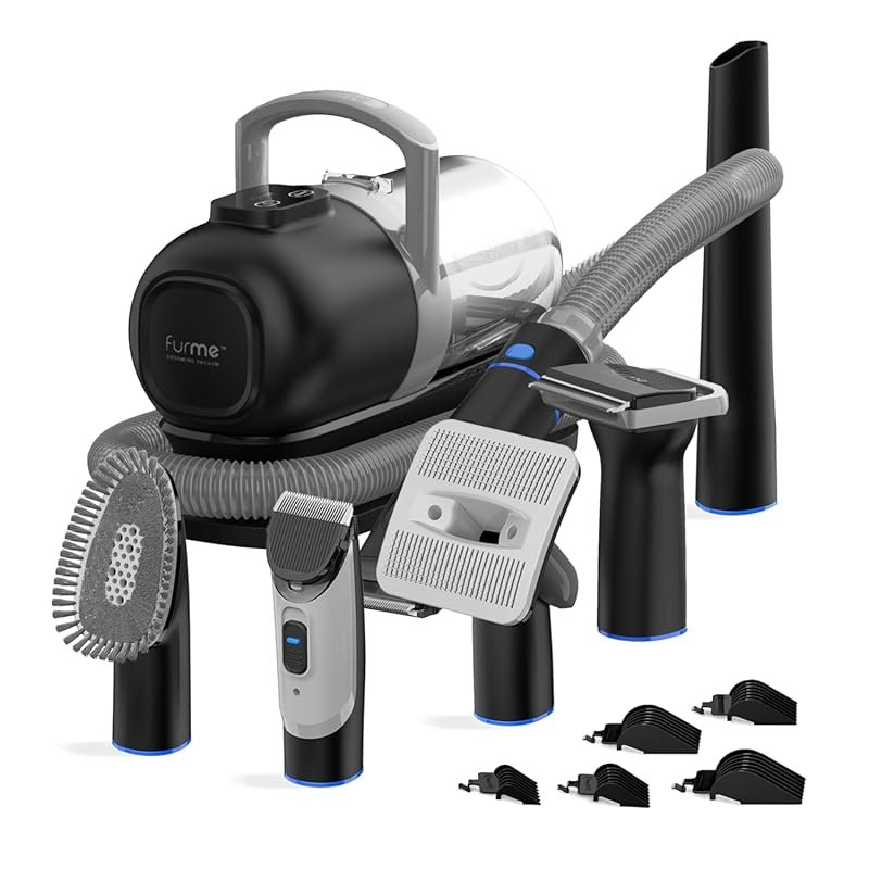 FurMe Original Pet Grooming Vacuum: Quiet Safe Hair Remover with Shedd