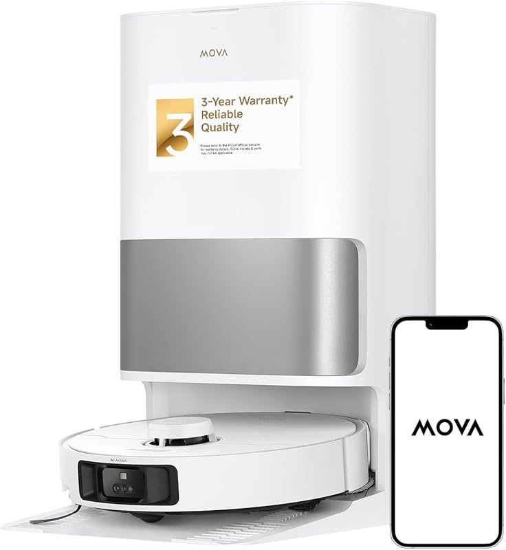 Mova P10 Pro Ultra Robot Vacuum Mop: 13,000Pa Suction, Hot Water Washi