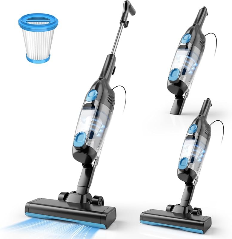 Vazone R6X Corded Stick Vacuum: 20Kpa Suction, 16Ft Cord, 2-in-1 Handh