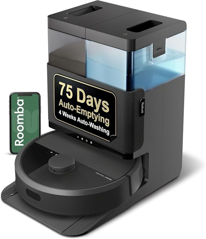 iRobot Roomba Plus 405 2in1 Vacuum Mop with AutoWash Dock, 75-Day Self