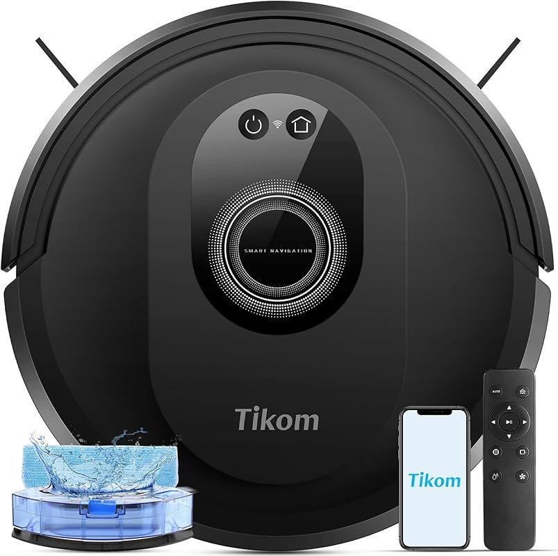 Tikom G8000 Max Robot Vacuum Mop Combo: 5000Pa Suction, 150 Min Runtim