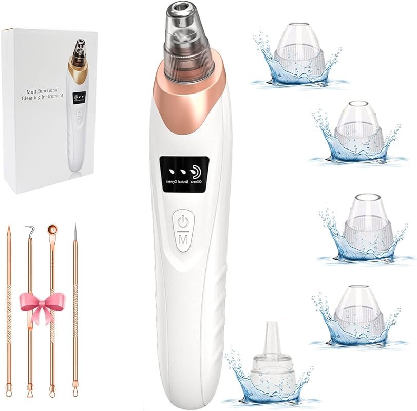 2025 Blackhead Remover Pore Vacuum: USB Rechargeable with 5 Suction an
