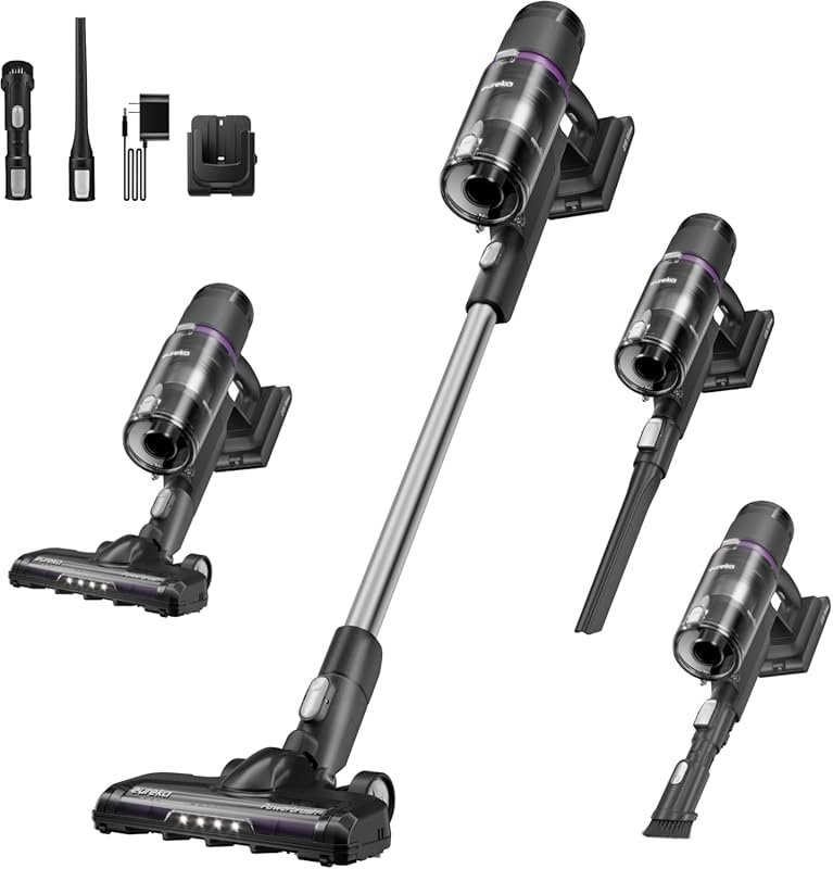 Eureka Cordless Vacuum with 50 Min Runtime for Large Homes, 5.5 lbs Li