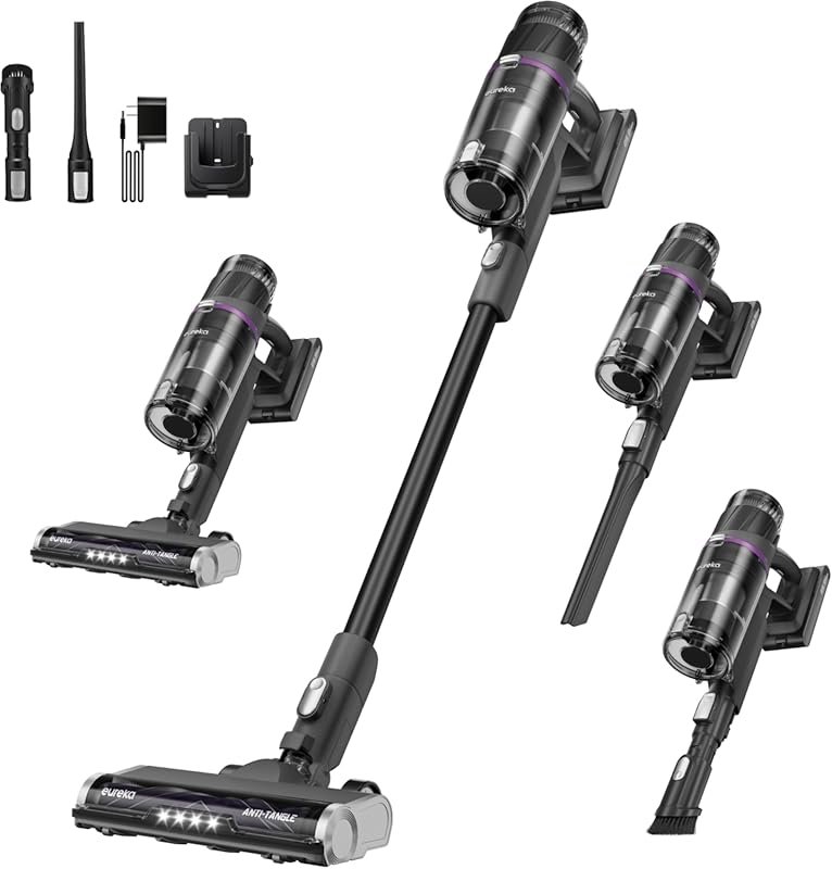 Eureka ReactiSense 440 Cordless Stick Vacuum: 60-min runtime, anti-tan