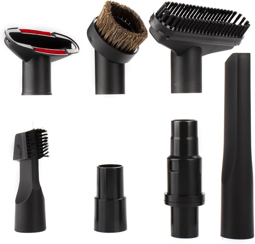 7-Pack Shark Vacuum Attachments Replacement Kit with Brush, Crevice To