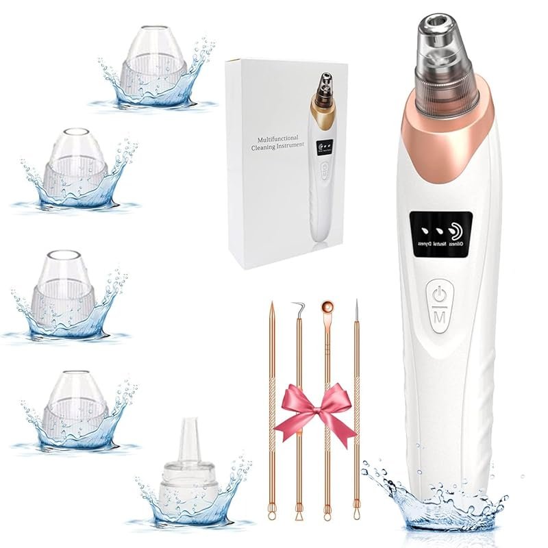 USB Rechargeable 2026 Pore Vacuum with 3 Suction Levels and 6 Probes f