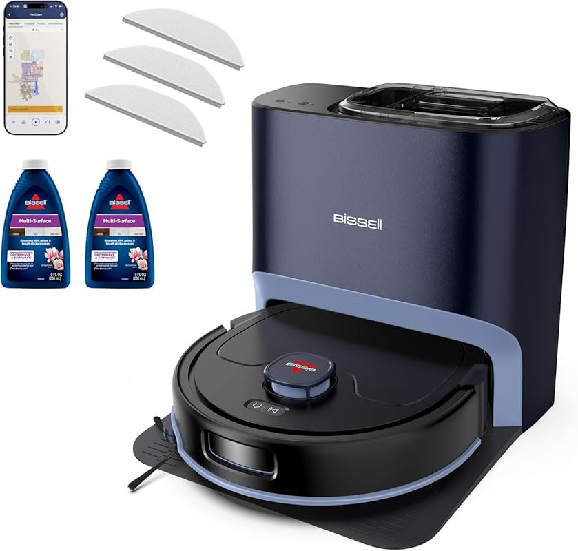 Bissell FlexClean FurForce Robot Vacuum & Mop: Tangle-Free Brush, LiDA