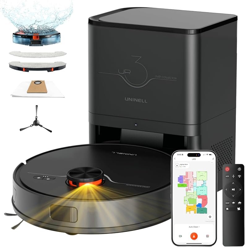 Robot Vacuum and Mop Combo: Self-Emptying 90-Day, 7000Pa Suction, LiDA