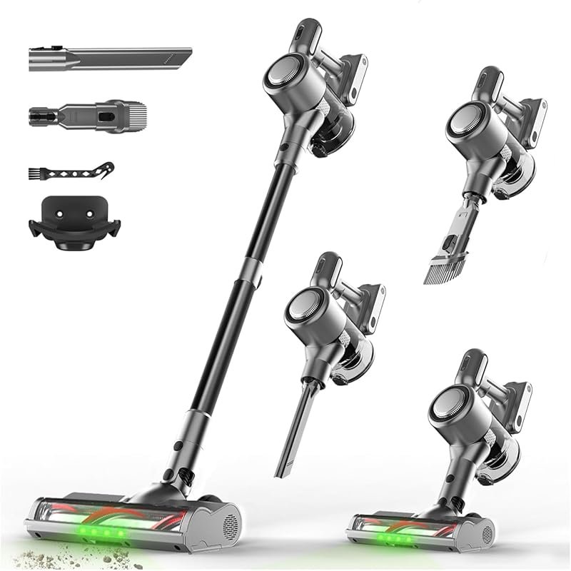 Cordless Stick Vacuum Cleaner with 45KPa Powerful Suction, 45Min Runti
