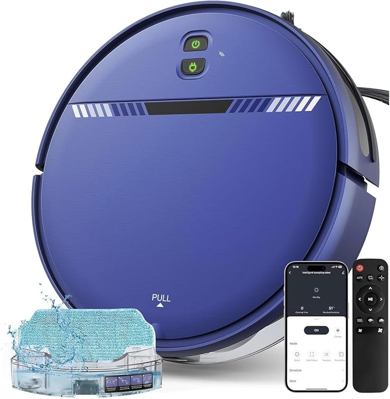 Smart Robotic Vacuum: Wi-Fi Connected, App Control, Alexa & Google Ass