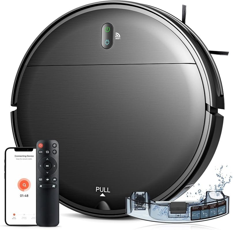 2-in-1 Robotic Vacuum and Mop Combo with App/Alexa/Voice Control, Slim