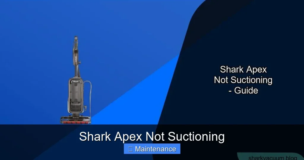Shark Apex Not Suctioning