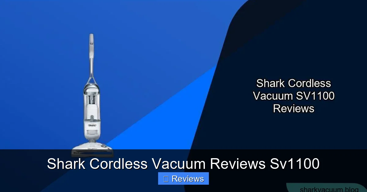Shark Cordless Vacuum Reviews Sv1100