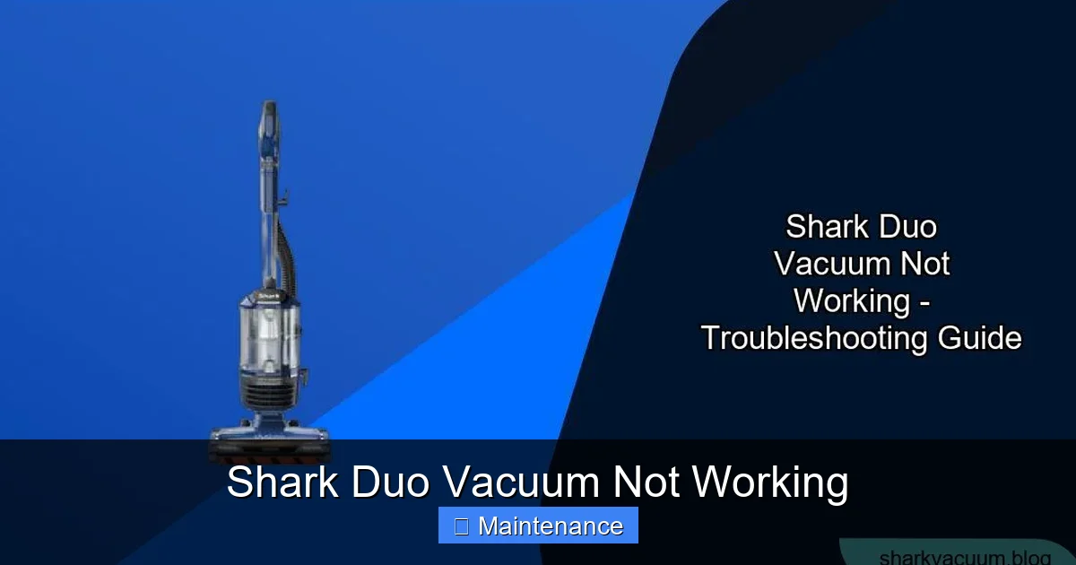 Shark Duo Vacuum Not Working