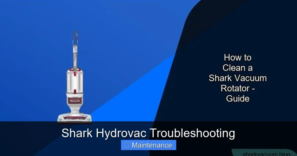 Shark Hydrovac Troubleshooting