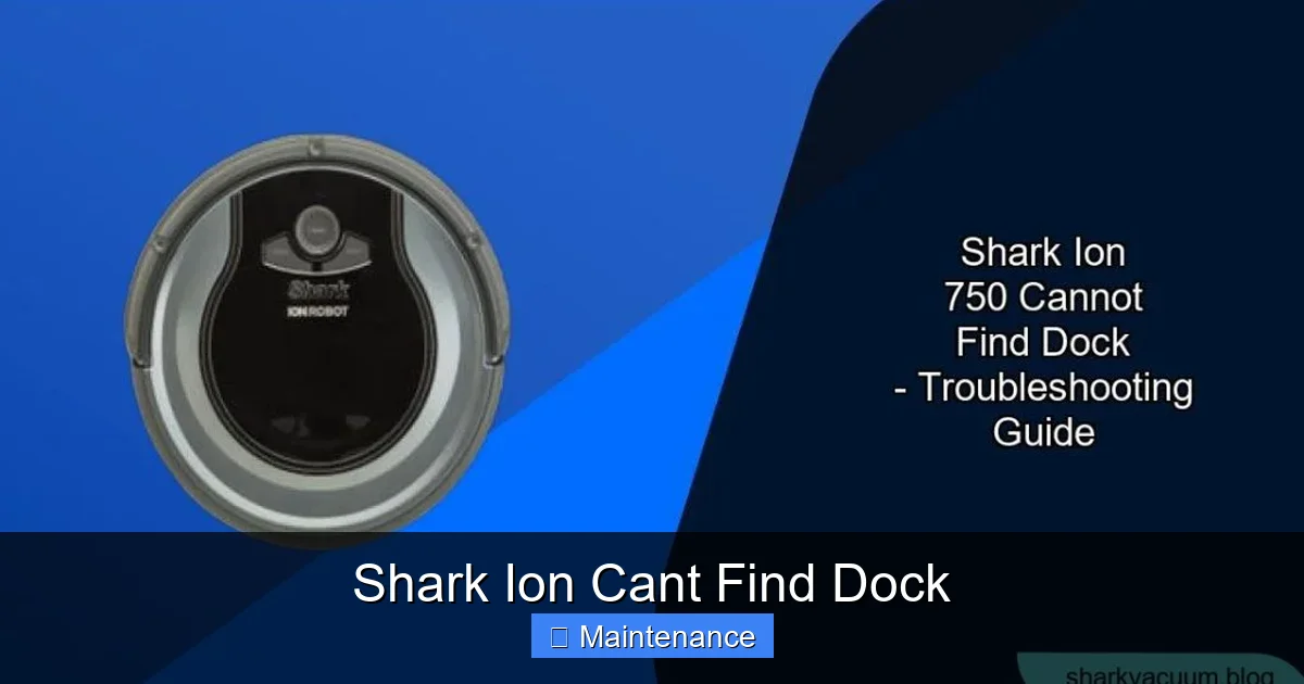 Shark Ion Cant Find Dock