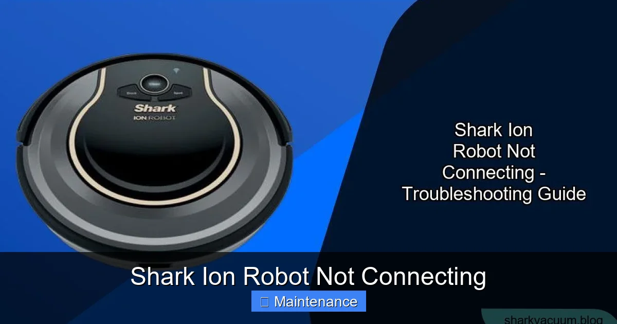 Shark Ion Robot Not Connecting