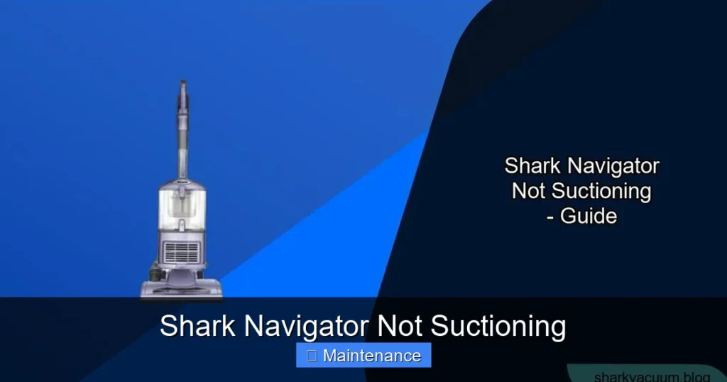 Shark Navigator Not Suctioning