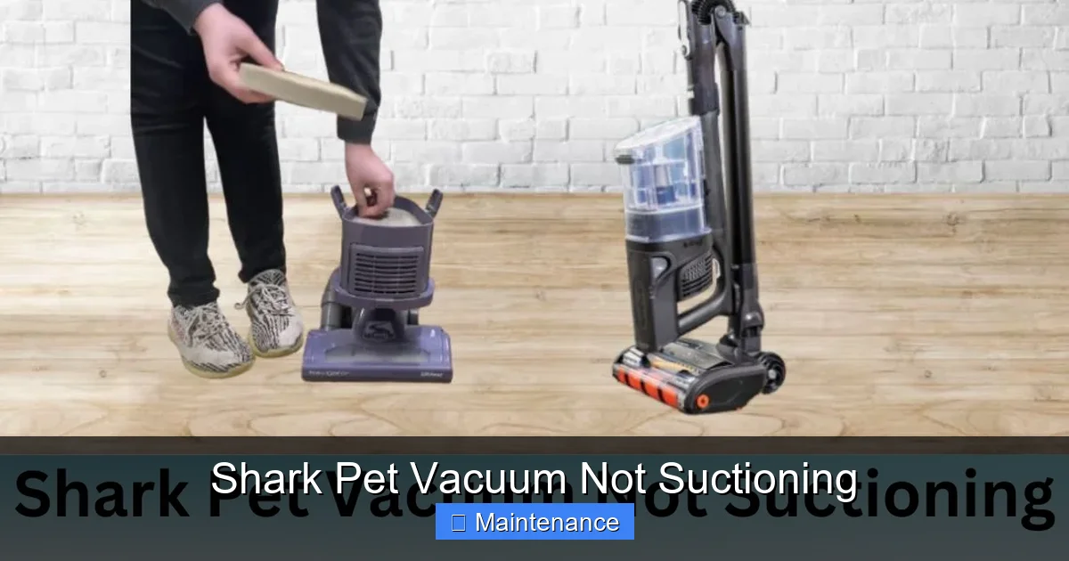Shark Pet Vacuum Not Suctioning