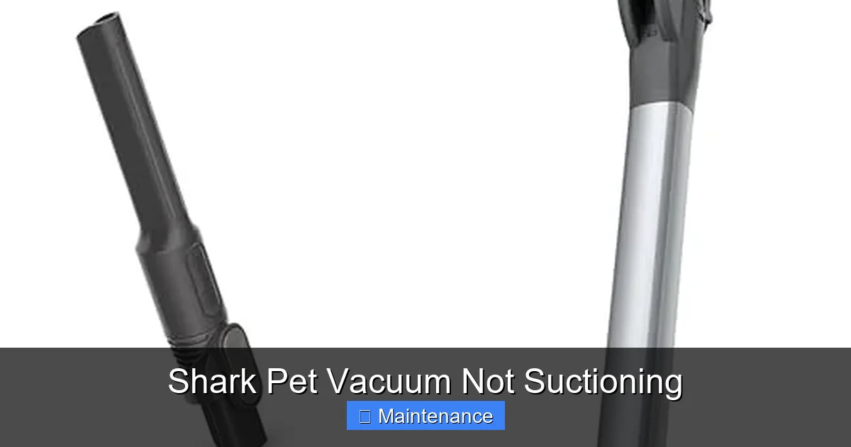 Shark Pet Vacuum Not Suctioning