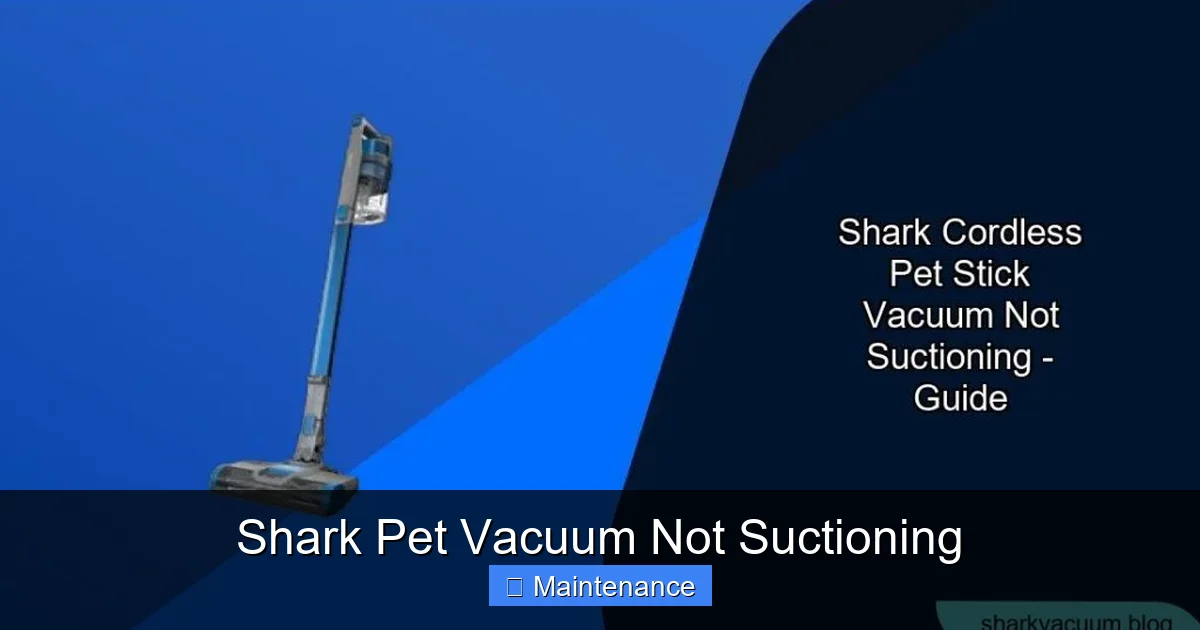 Shark Pet Vacuum Not Suctioning