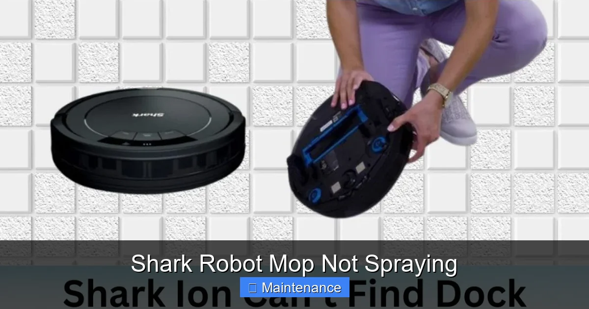 Shark Robot Mop Not Spraying