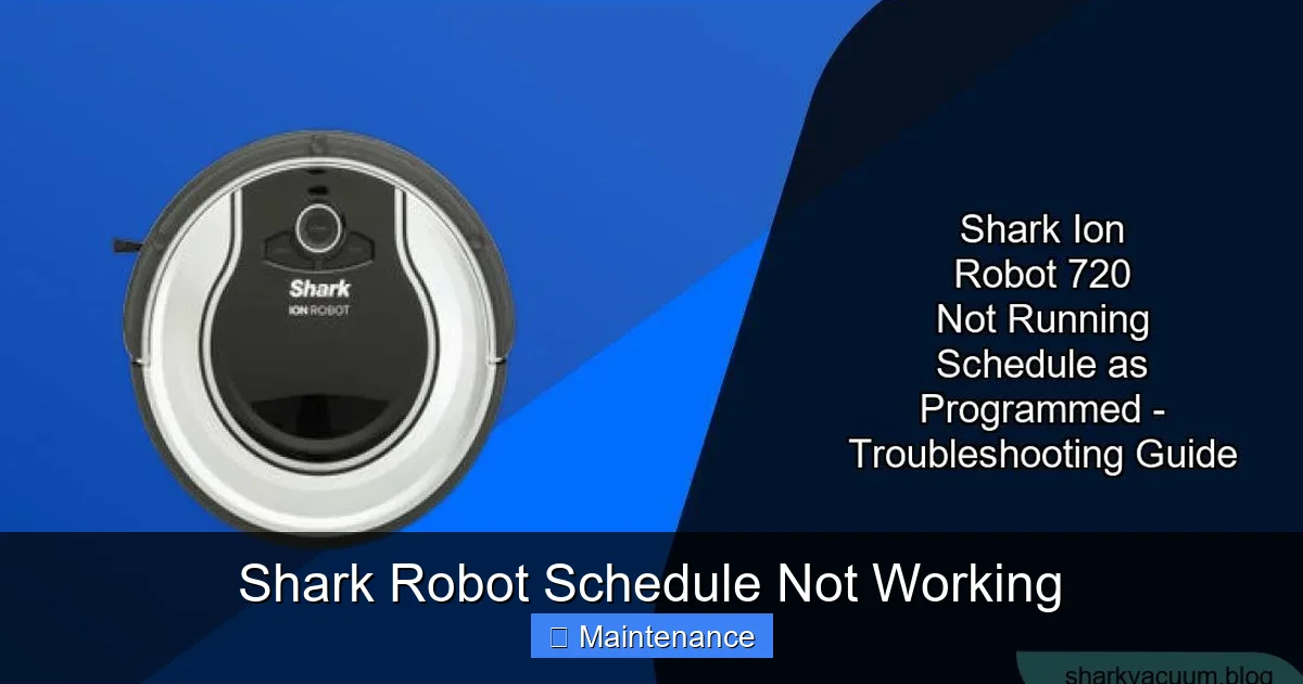Shark Robot Schedule Not Working