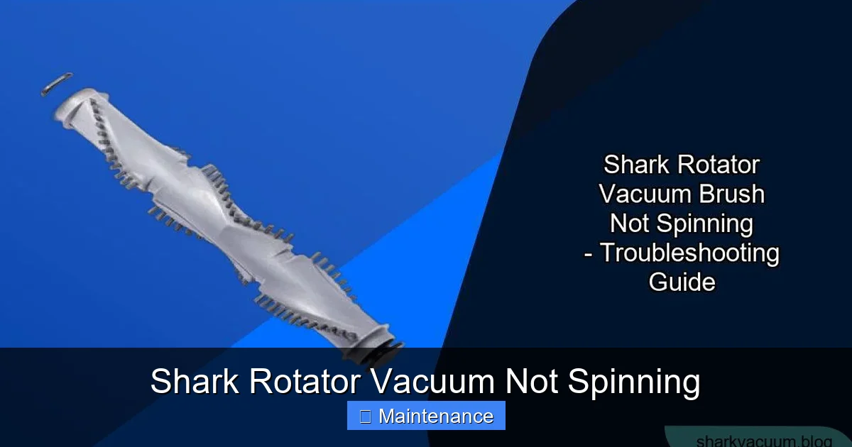 Shark Rotator Vacuum Not Spinning