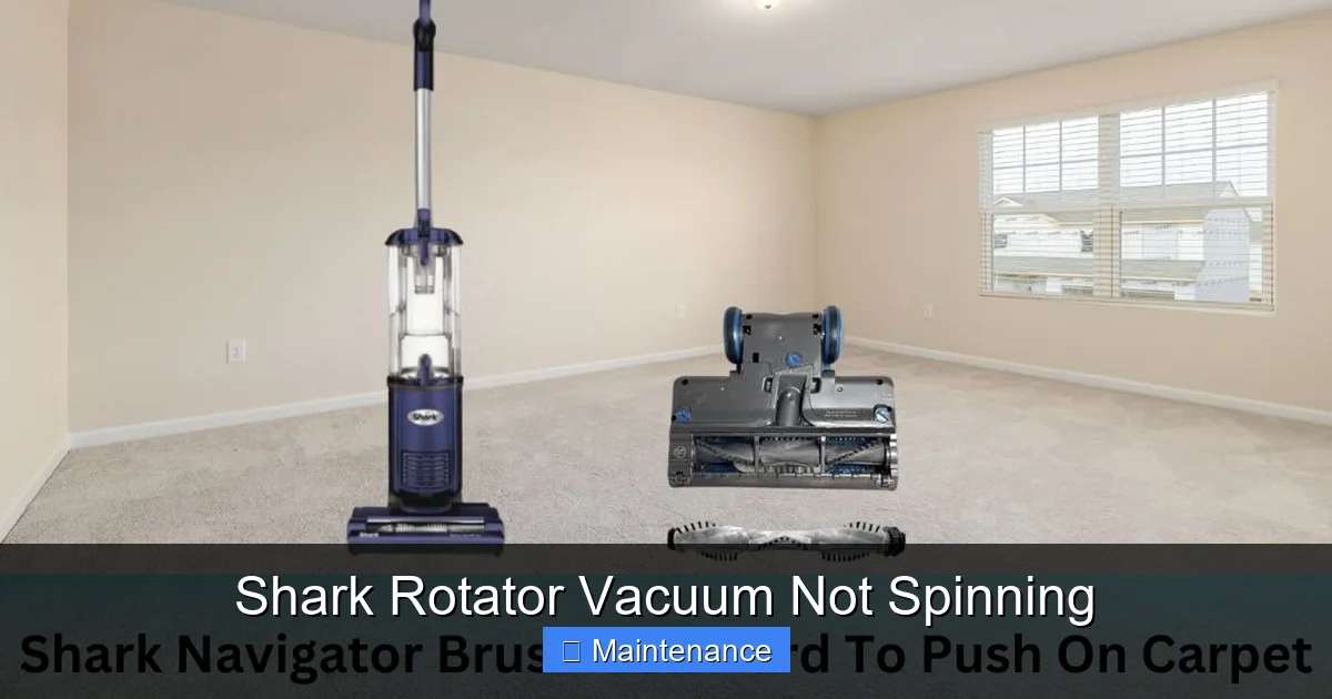 Shark Rotator Vacuum Not Spinning