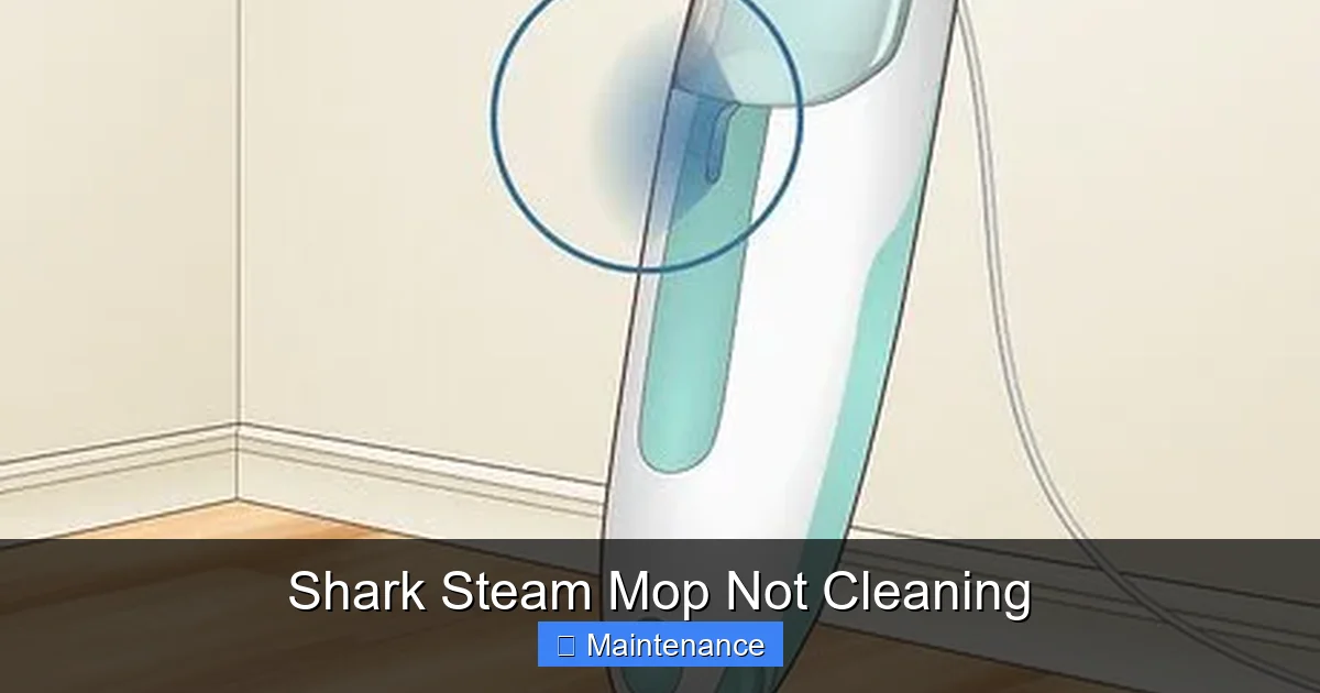 Shark Steam Mop Not Cleaning