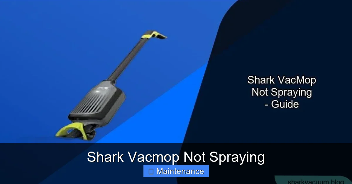 Shark Vacmop Not Spraying