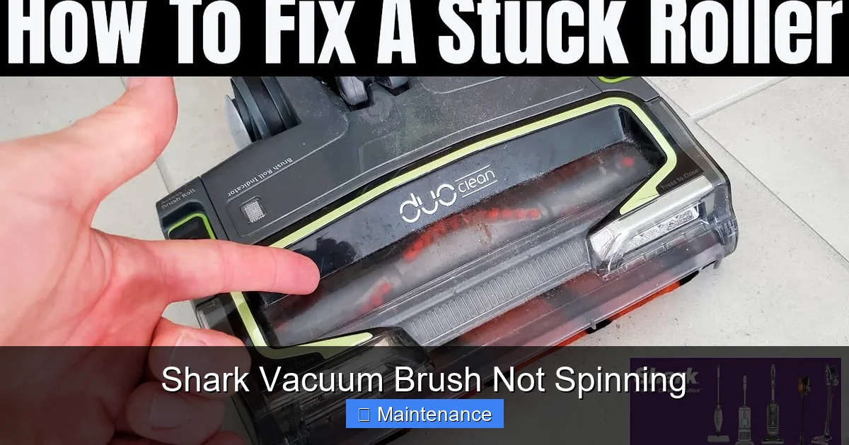 Shark Vacuum Brush Not Spinning