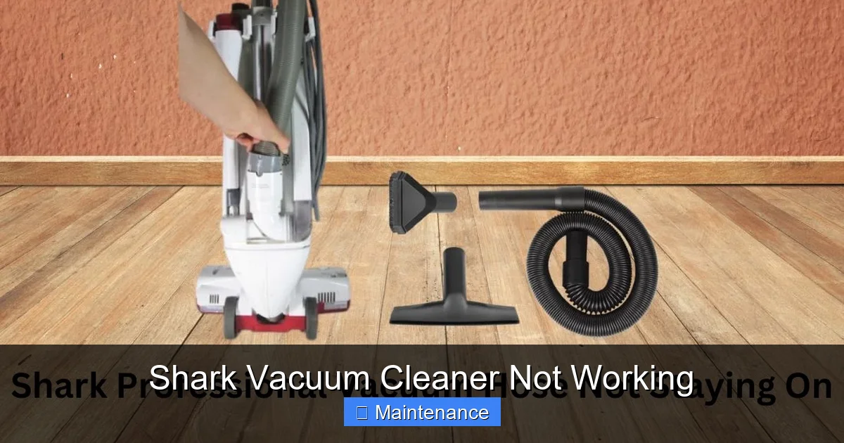 Shark Vacuum Cleaner Not Working